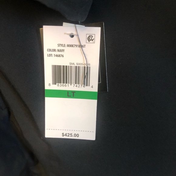 MICHAEL KORS Men's Hooded Jacket Blue Size LT Big & Tall Faux-Fur Parka … - Picture 10 of 12